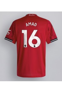 Manchester United Amad Diallo #16 Jalkapallovaatteet Kotipaita 2025-26 Lyhythihainen